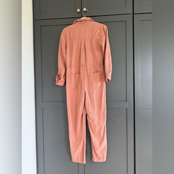 Topshop Utility Jumpsuit w/ Button Front • 2 Dusty Pink/Rust color - Picture 5 of 6